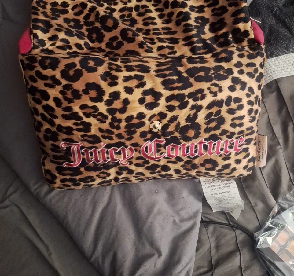 Its A PILLOW Not A Purse! Juicy Couture Leopard Quilted Shoulder Bag Pillow
